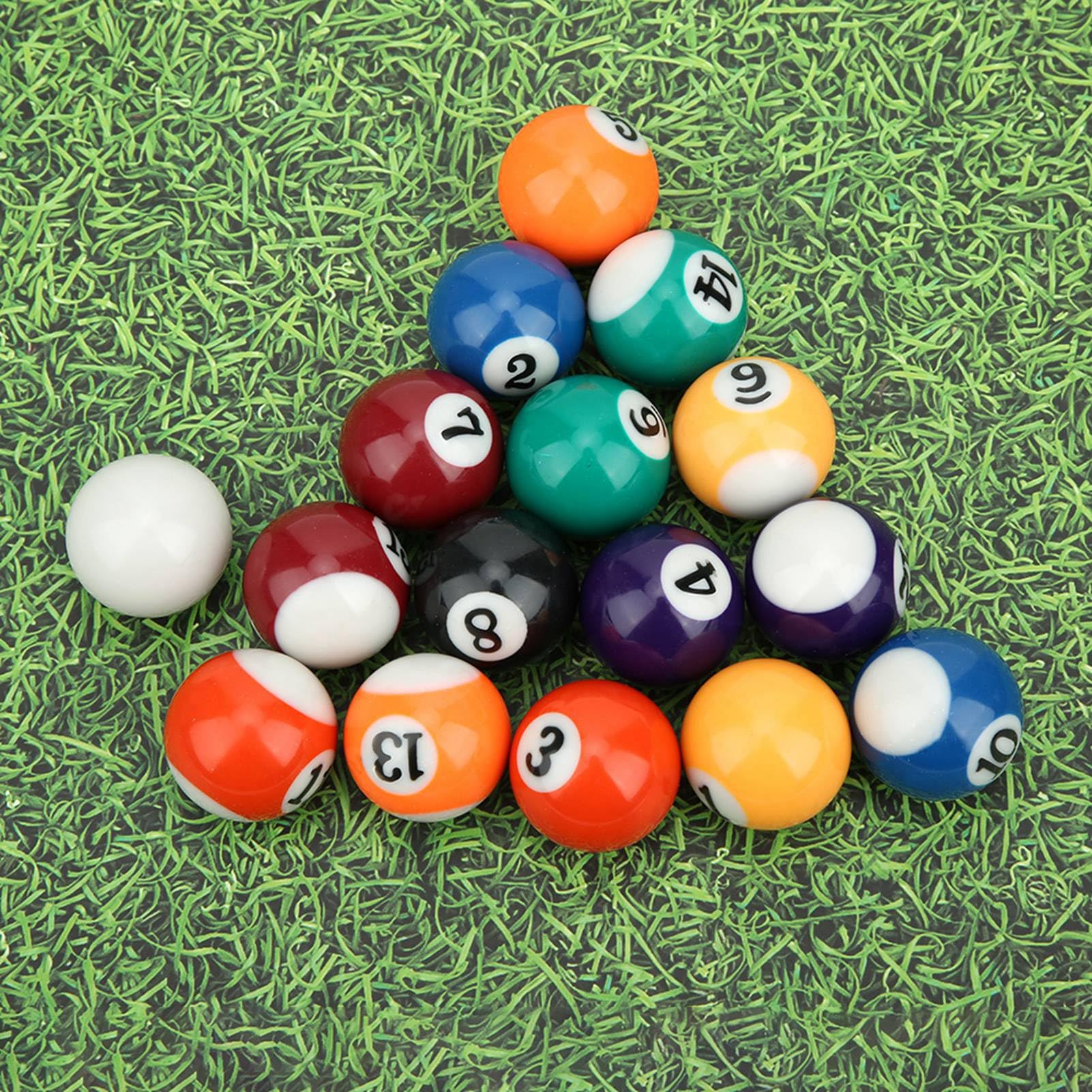 16-teiliges Mini-Billardball-Set, Mini-Billardball-Spielzeug für Kinder, kleine Billard-Queuebälle, komplettes Set für Mini-Billardtisch