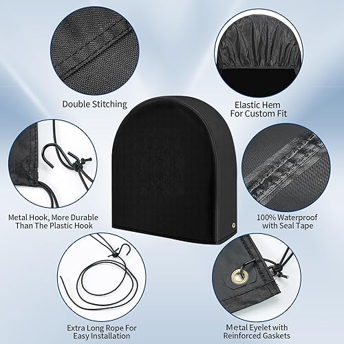 Miniatura 4 de Tuszom Protectores de neumáticos impermeables anti-UV, paquete de 4, resistentes a desgarros, con solución 900D, teñidos a prueba de desgarros,