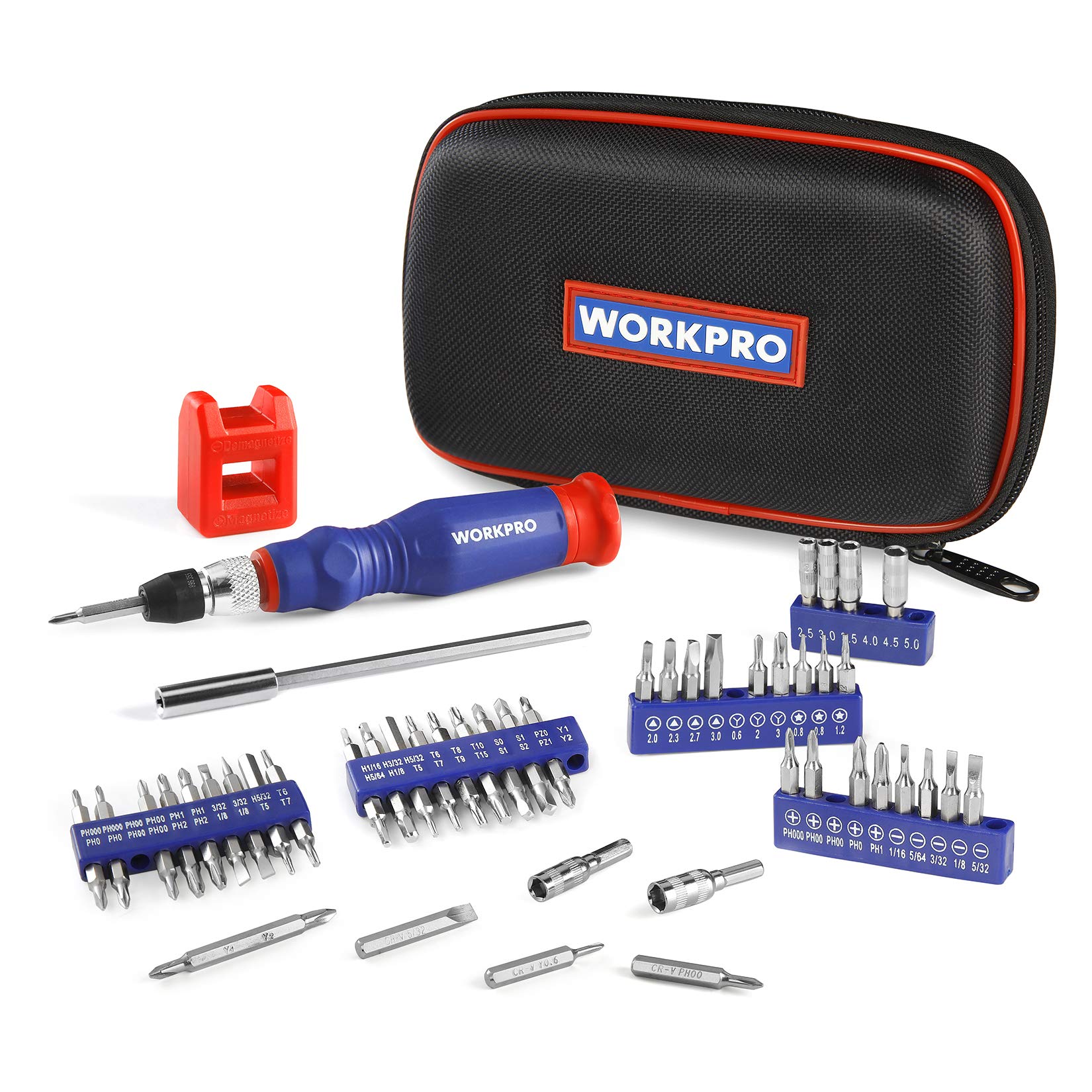 WORKPROPrecision Screwdriver Kit 69-piece with Quick Load Screwdriver Bits Holder Handle for Computer, Smartphone, iPhone, Game Console and other Electronics Devices