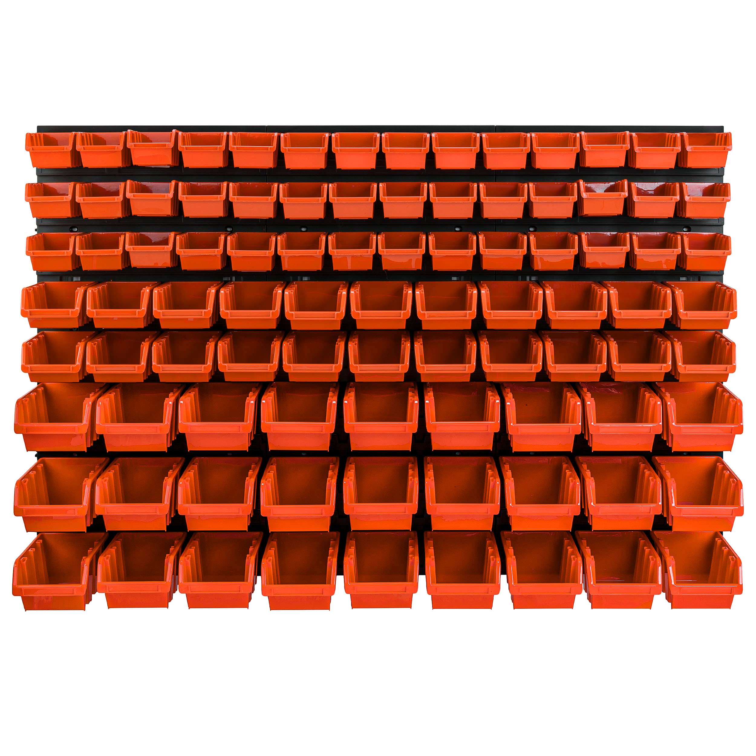 91 cajas apilables naranja de pared para herramientas, 1158 x 780 mm, plástico, soporte para herramientas, placa de pared, garaje