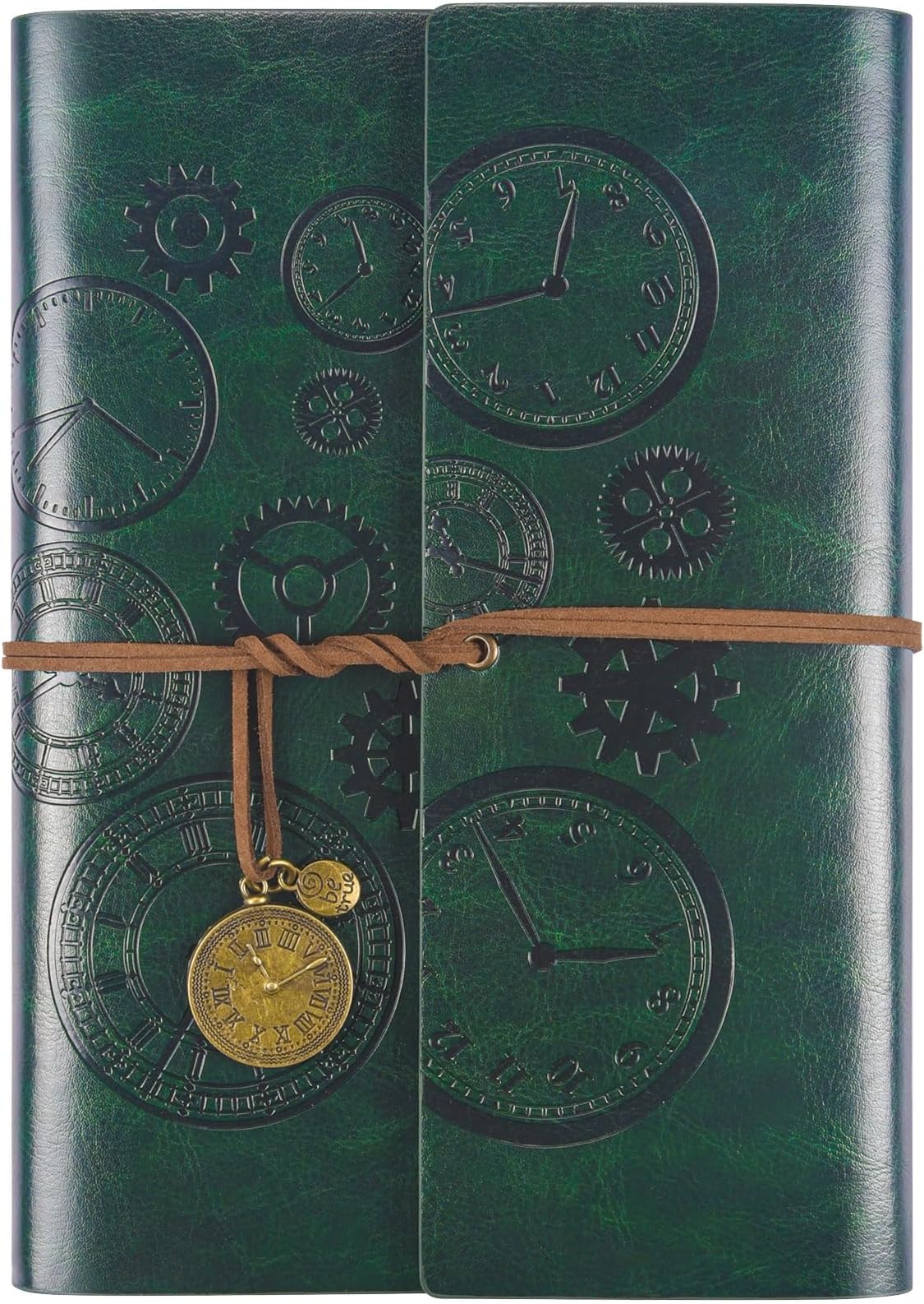 A5 Notizbuch Mit Lederoptik & Nieten – Vintage Design, 100 Blätter, Nachfüllbar, Mit Stifthalter