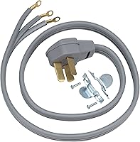 Vista 1 de GE WX09X10010 - Cable de alimentación original OEM (gris) para GE Range/Estufa/Hornos