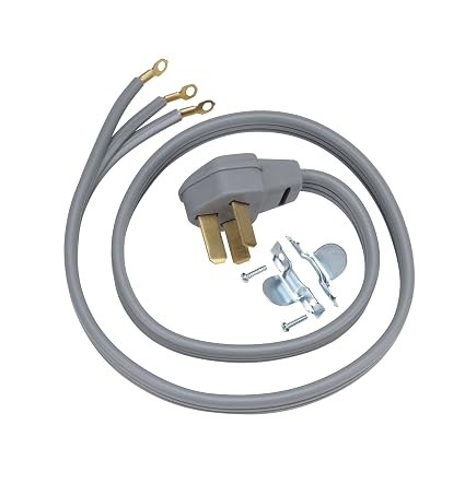 GE WX09X10010 3 Wire 50amp Range Cord, 4-Feet