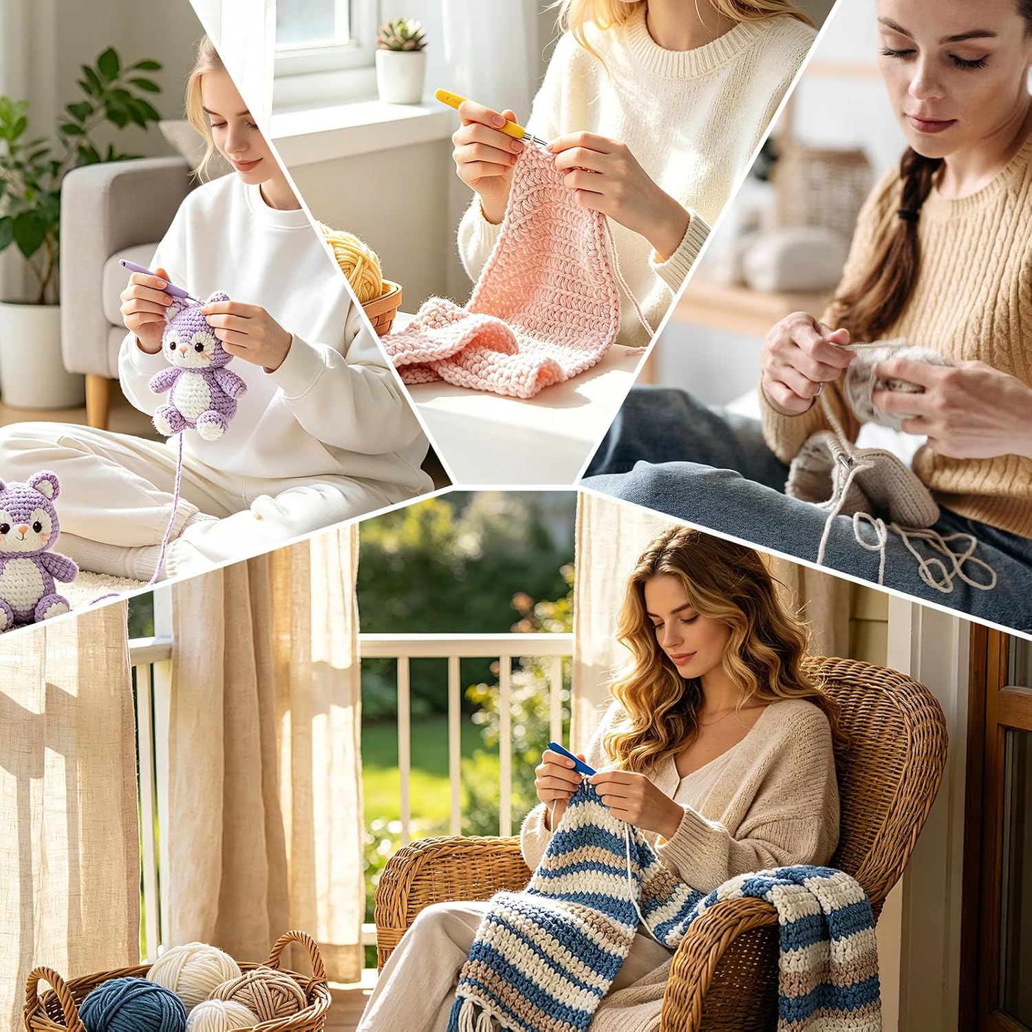 GMAK Crochet Kit for Beginners Adults, All in One Crochet Set Include Yarns