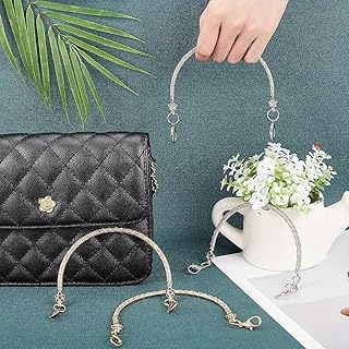 Generic 4 monederos de 10 x 11 cm, cierre de embrague, cierre superior, de repuesto, semicircular, con mango de patrón f...