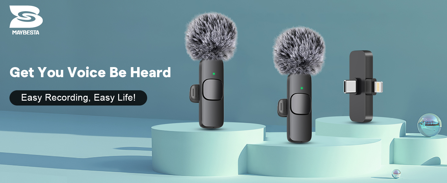 MAYBESTA Wireless Lavalier Microphone