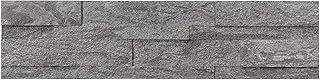Aspect Peel and Stick Stone Overlay Kitchen Backsplash - Raised Titanium (5.9" x 23.6" x 1/4" Panel)