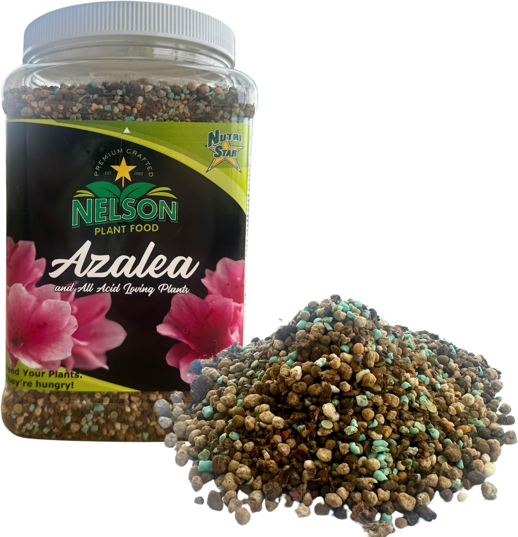 Nelson Plant Food for All Acid Loving Plants In Ground Container Patio Food Huge Blooms Azalea Jasmines Roses Camellias Gardenias NutriStar 9-13-11 (4 lb.)