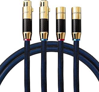 Pair HiFi Audio XLR Cord, 3.3FT/1M, 3 Pin XLR Male - Female Signal Cable Microphone Cable, Hi-end Balanced Interconnect Cable Mic Cords