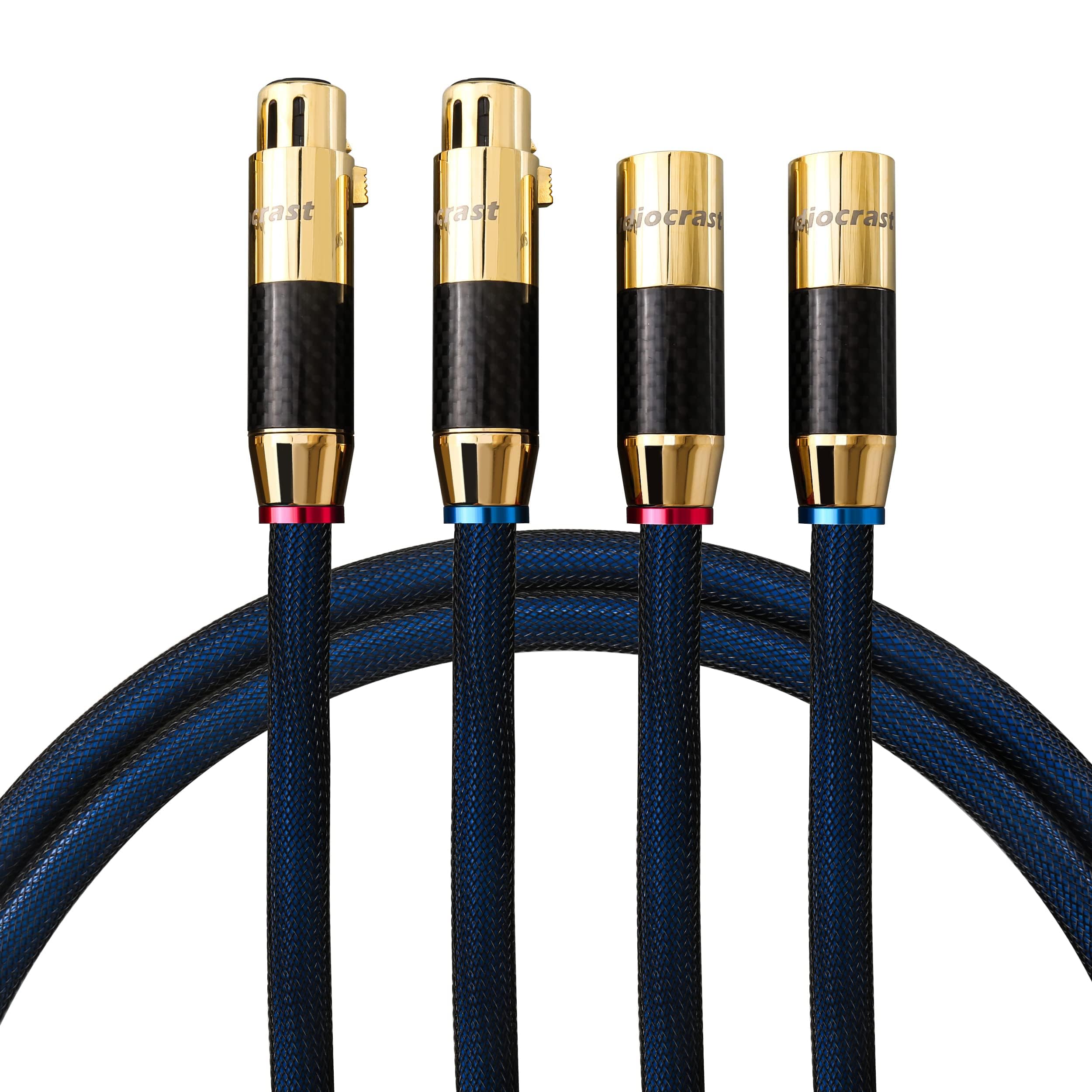 Pair HiFi Audio XLR Cord, 3.3FT/1M, 3 Pin XLR Male - Female Signal Cable Microphone Cable, Hi-end Balanced Interconnect Cable Mic Cords