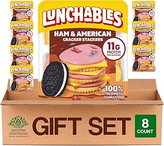 Salutem Vita – Ham & American Cheese Snack Pack, 3.2 oz, Gift Set – Pack of 8