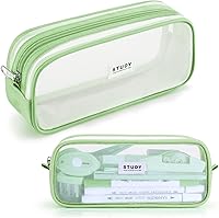 Vista 15 de Bolsa de Lápices de Malla Transparente de Fancy Forest, Estuche de Gran Capacidad para Lápices de Escuela y Estudiantes