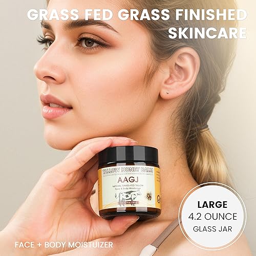 Miniatura 7 de Tallow de ternera para la piel, 100% orgánico alimentado con pasto de ternera con miel cruda - Crema hidratante para cara y cuerpo, cuidado de la