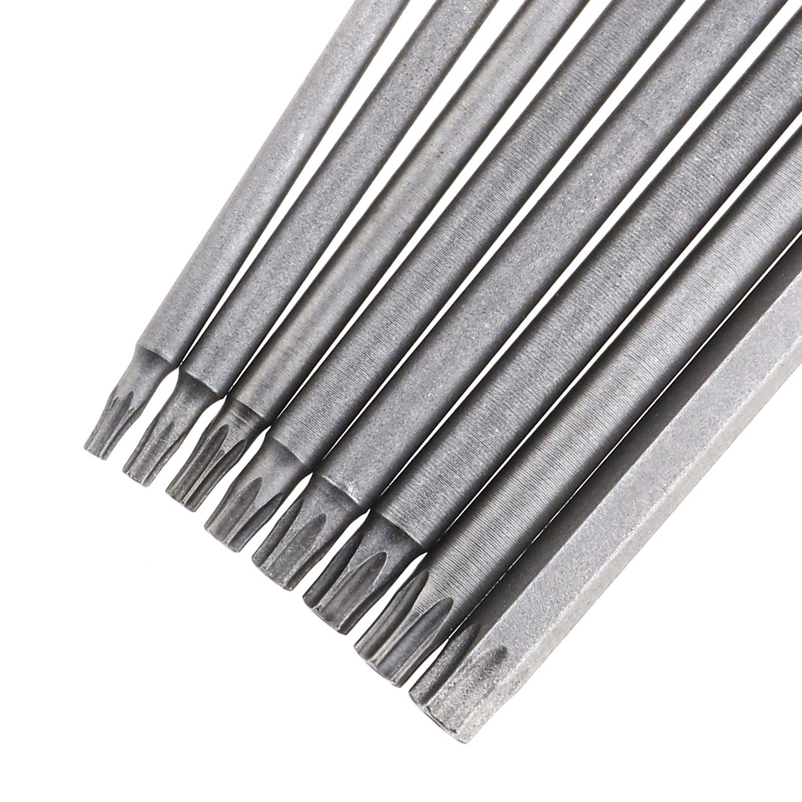 Set 8 Punte Cacciavite Torx Di Sicurezza - T8 T10 T15 T20 T25 T27 T30 T40 Magnetiche (50 Mm) - Foto 2