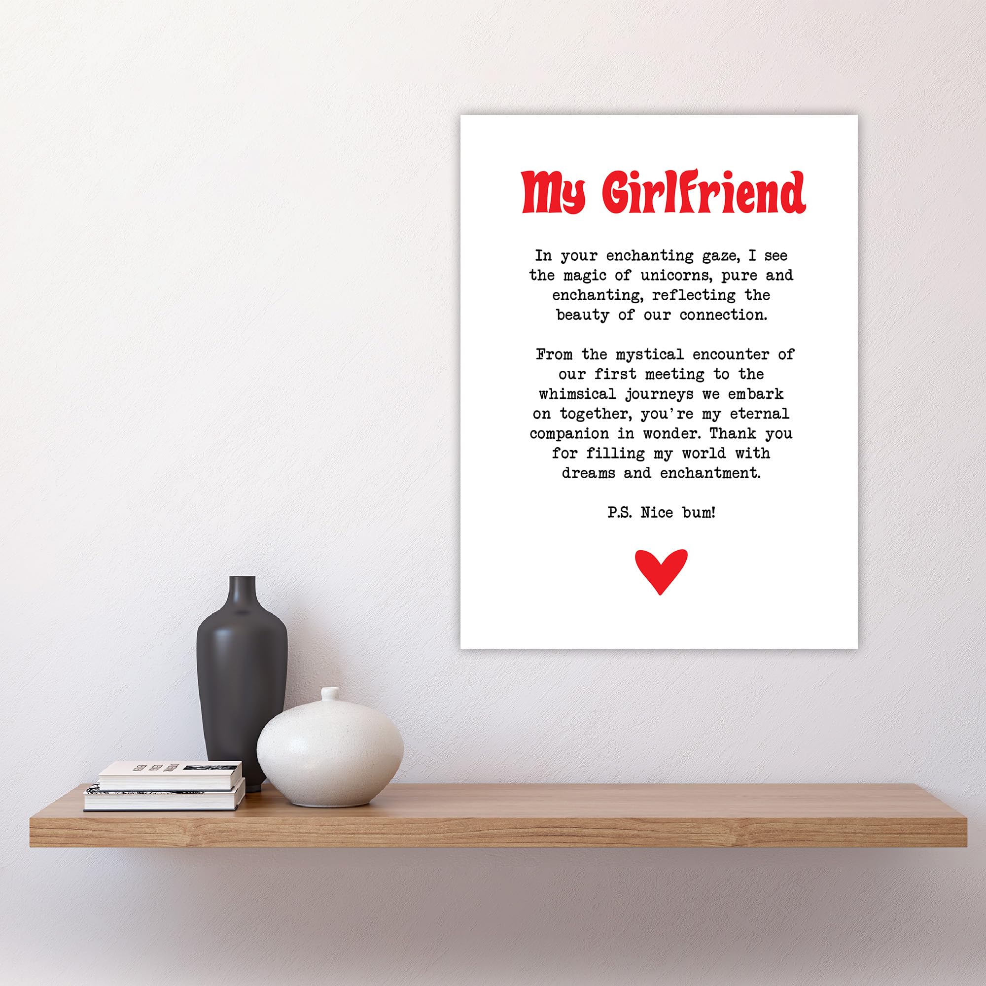 Artery8 Love Poem Unicorn Magic Girlfriend Romance Poetry Bedroom Large Wall Art Poster Print Thick Paper 18X24 Inch - Image 4
