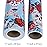Aimyoo Blue Skull Floral Wrapping Paper Roll 17 in x10ft, Horror Gothic Gift Wrap Paper for Halloween Wedding Bridal Shower