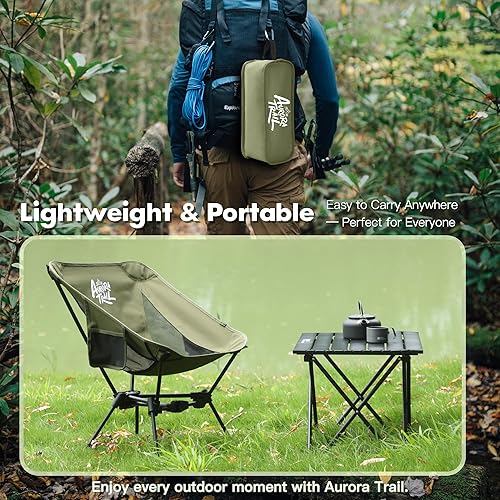 Miniatura 6 de Sillas de camping plegables compactas, silla de mochilero ultraligera portátil, diseño ligero, perfectas para camping, senderismo, picnic, viajes,