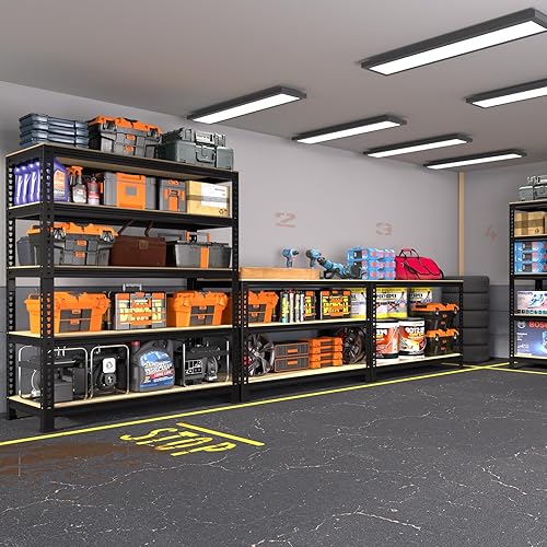 Miniatura 2 de PrimeZone Estantes de almacenamiento de garaje resistentes, 31.5 pulgadas de ancho x 16 pulgadas de profundidad x 63 pulgadas de alto, estantería de