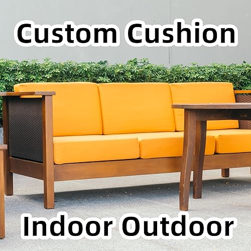 Miniatura 7 de SINCERE Cojín de banco de ventana de bahía de tamaño personalizado, cojines de asiento de chimenea, cojín de espuma personalizado, cojines de banco