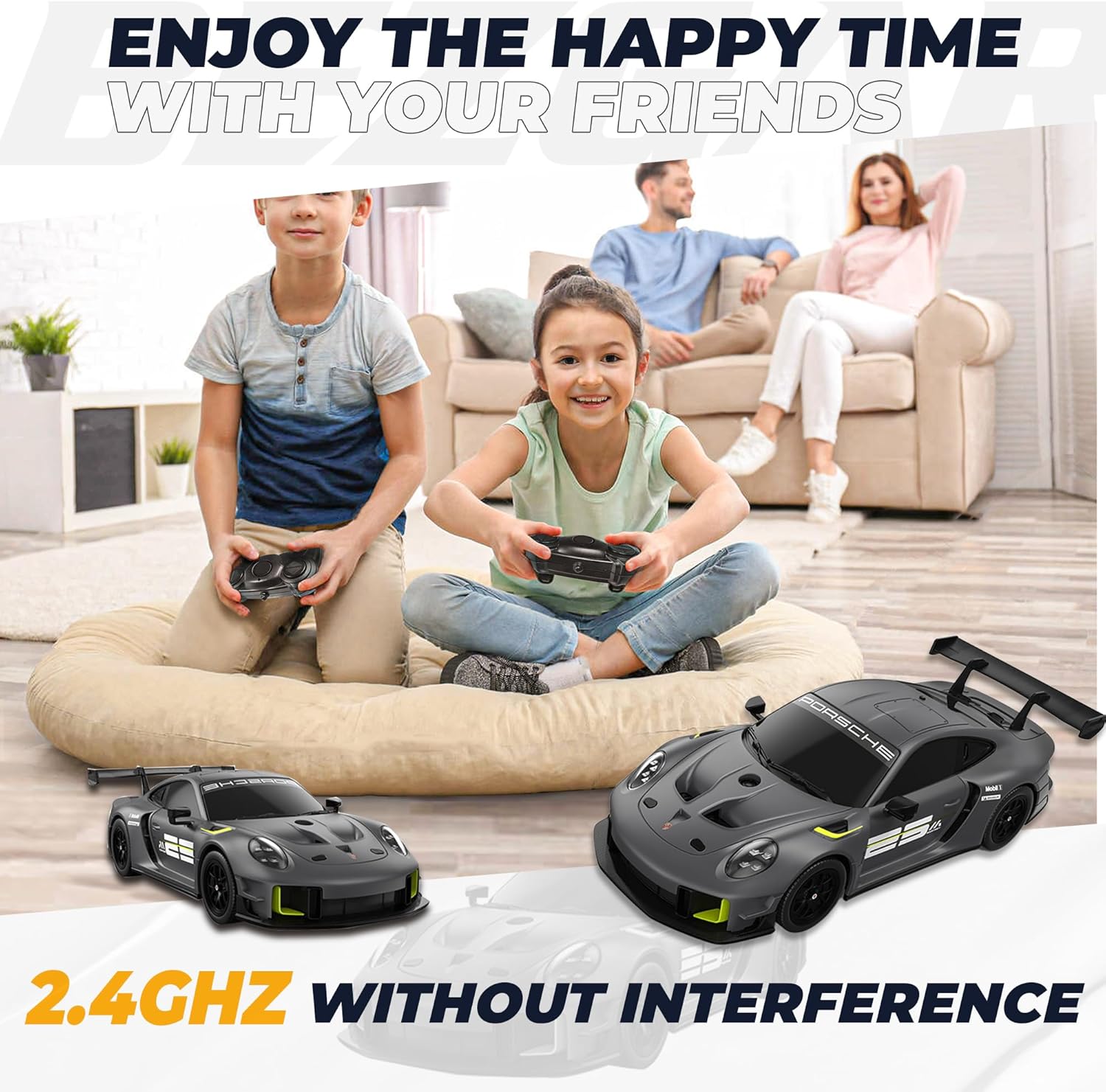 BEZGAR Porsche Remote Control Car - Officially Licensed Porsche 911 GT2 RS Toy Car 1:24 Porsche RC Car Model Vehicle Gift for Boys,Girls,Teens and Adults