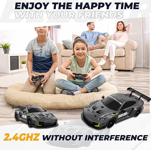Miniatura 9 de BEZGAR Auto Porsche a control remoto - Auto de juguete Porsche 911 GT2 RS con licencia oficial 124 Porsche RC, regalo para niños, niñas,