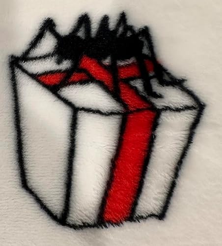 Miniatura 5 de Mantas y mantas navideñas de Disney (blanco  Jack Skellington como Santa con cero, murciélagos y arañas, manta de 50 x 70 pulgadas)