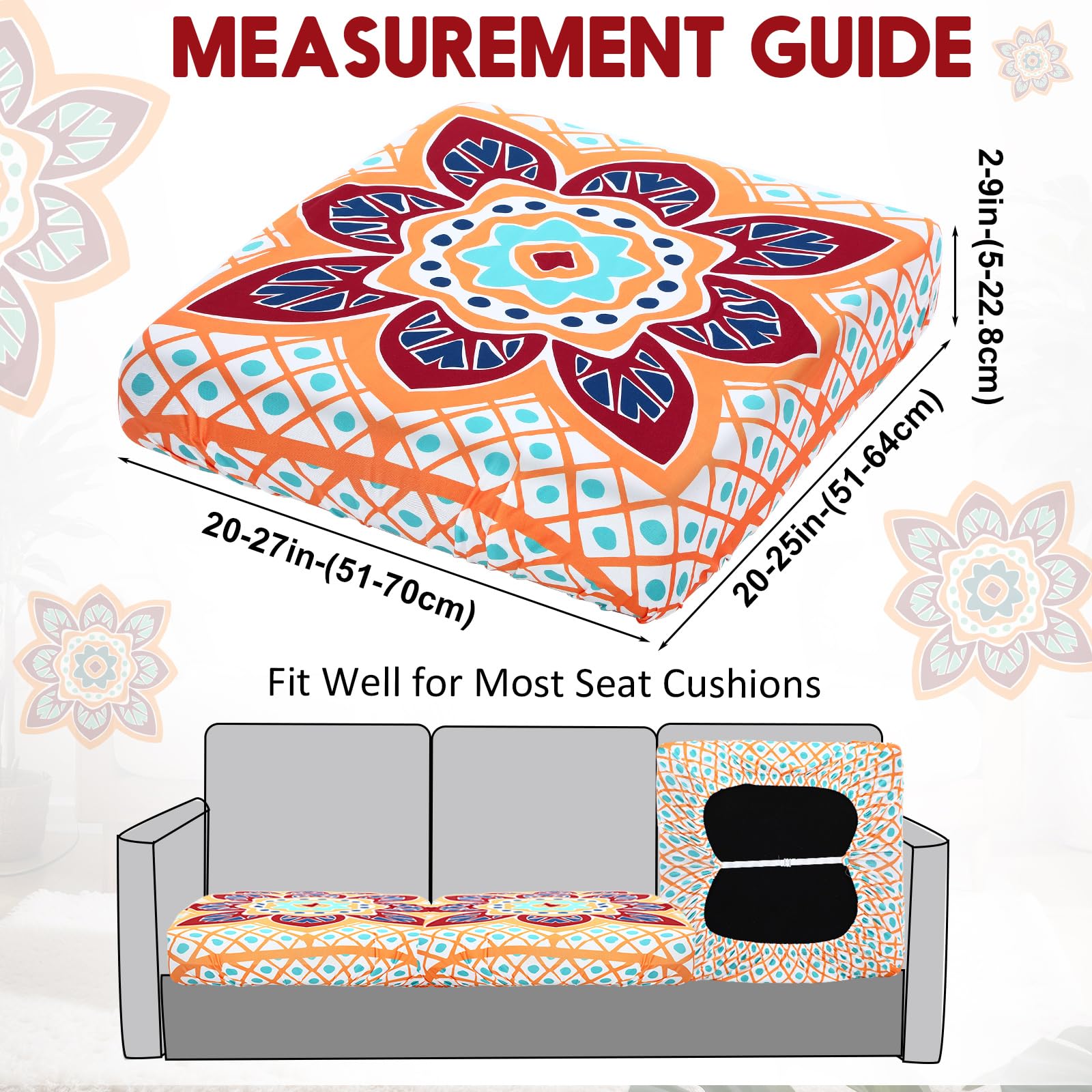 Outdoor Sofa Covers - Floral Patio Cushions -2