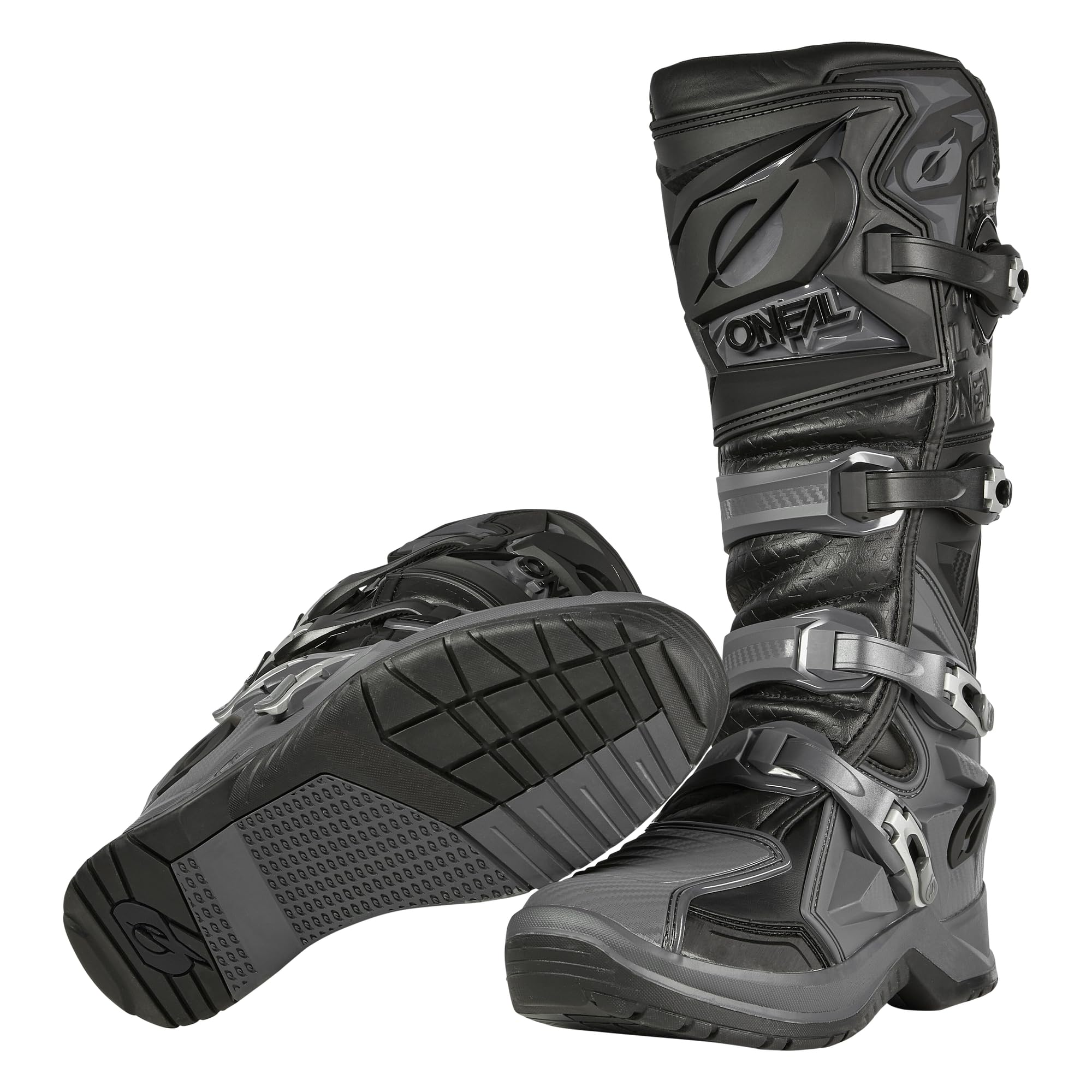 O'Neal Botas Motocross Botas Enduro Protección Térmica Microfibra Alta Calidad Bota RMX PRO V.24 Adulto Negro Gris Talla 42