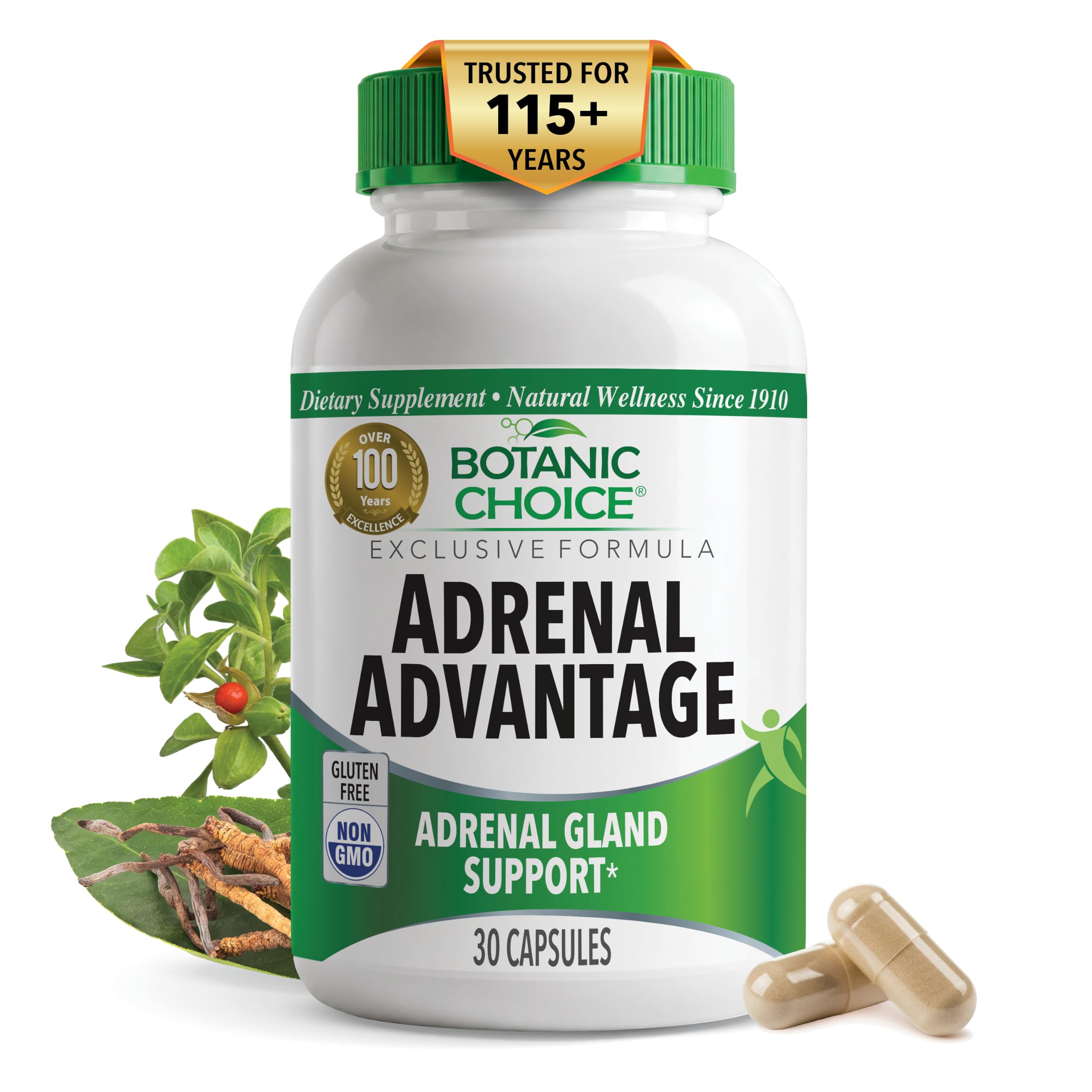 Botanic Choice Adrenal Advantage, Adrenal & Cortisol Support, 30 Capsules