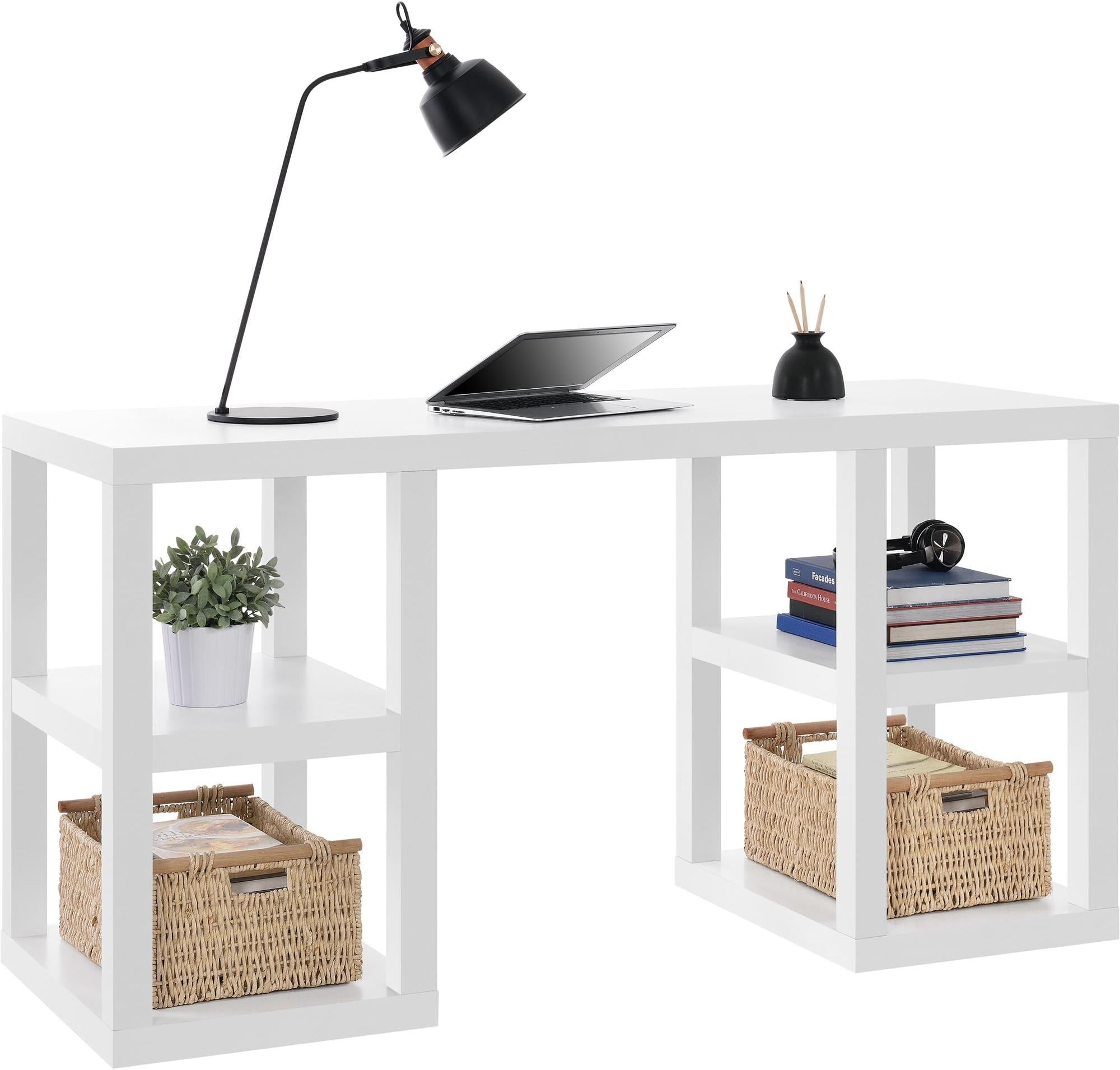 Ameriwood Home Altra Deluxe Parsons Desk Modern 32" high x 60" wide x 21.63" deep White