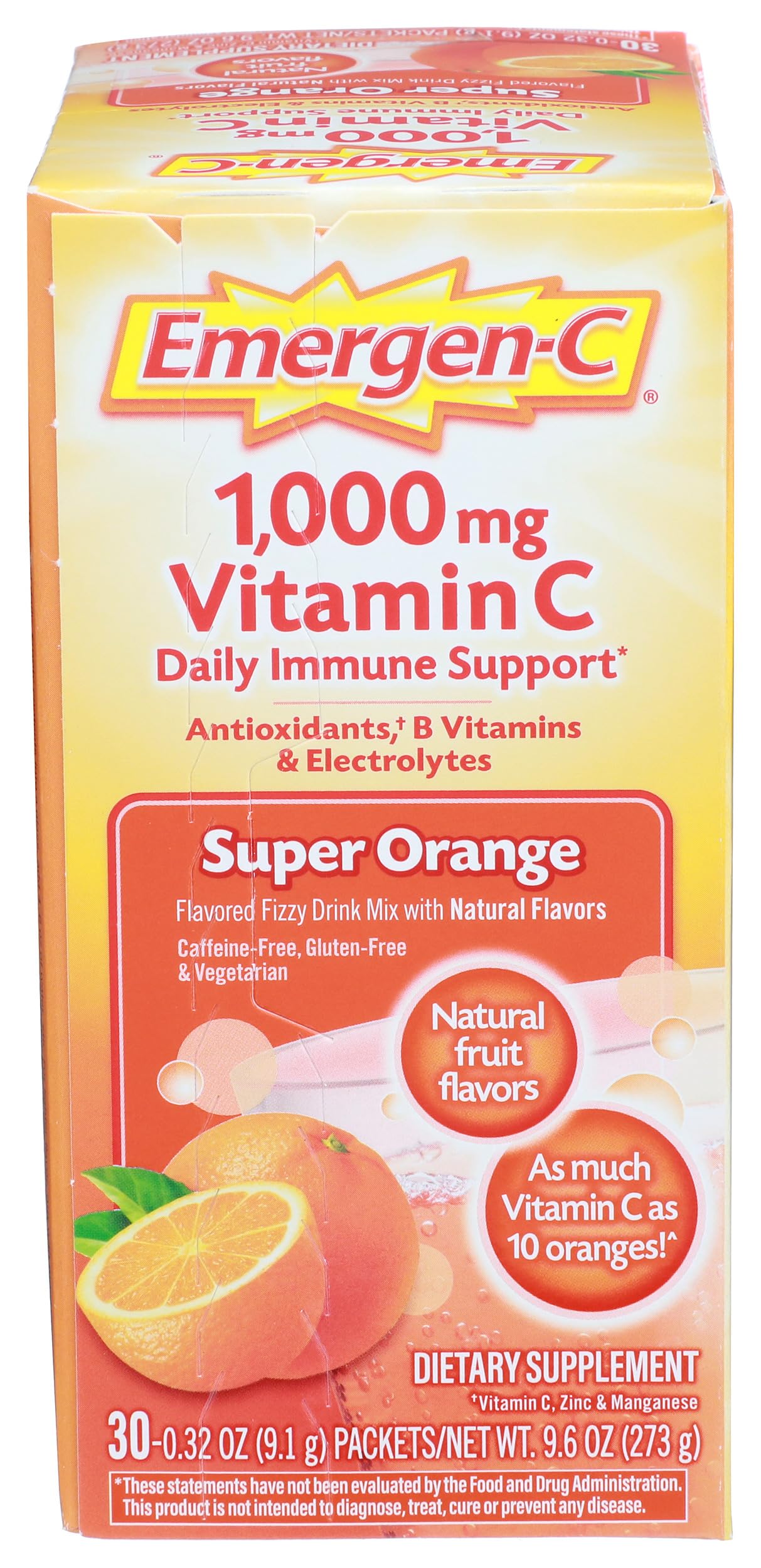 Emergen-C Super Orange, 30 pack, .32 oz each