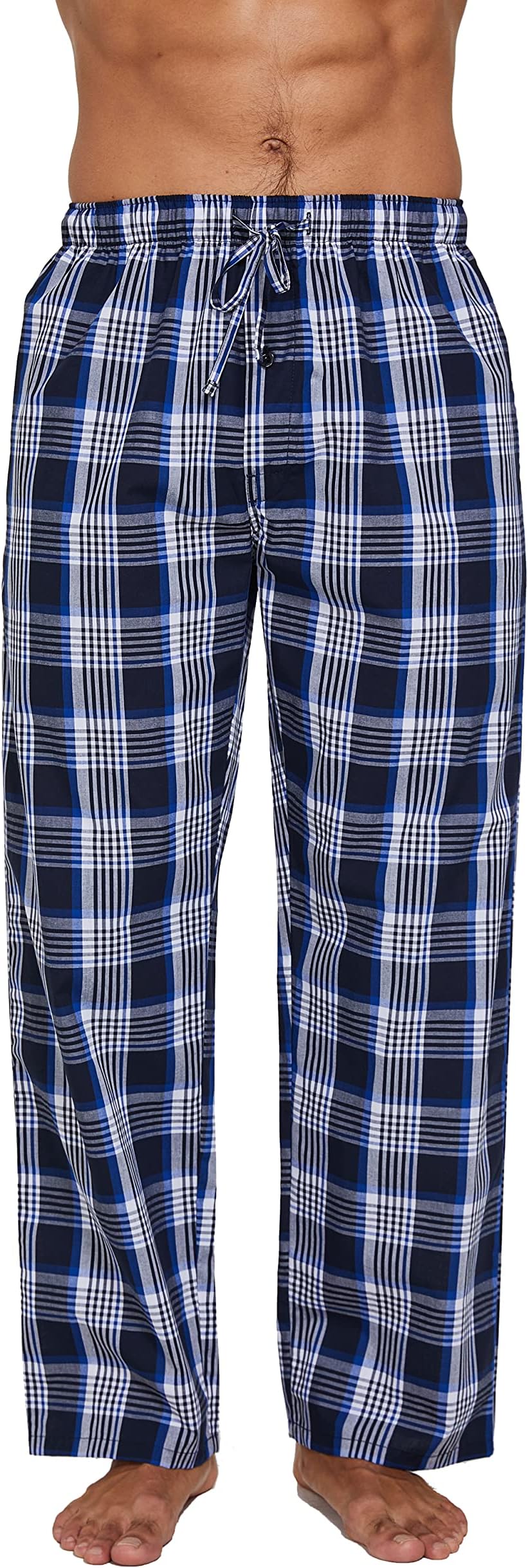 CYZ Mens 100% Cotton Pajama Pants Sleep Lounge Pajamas for Men Woven pj Pants