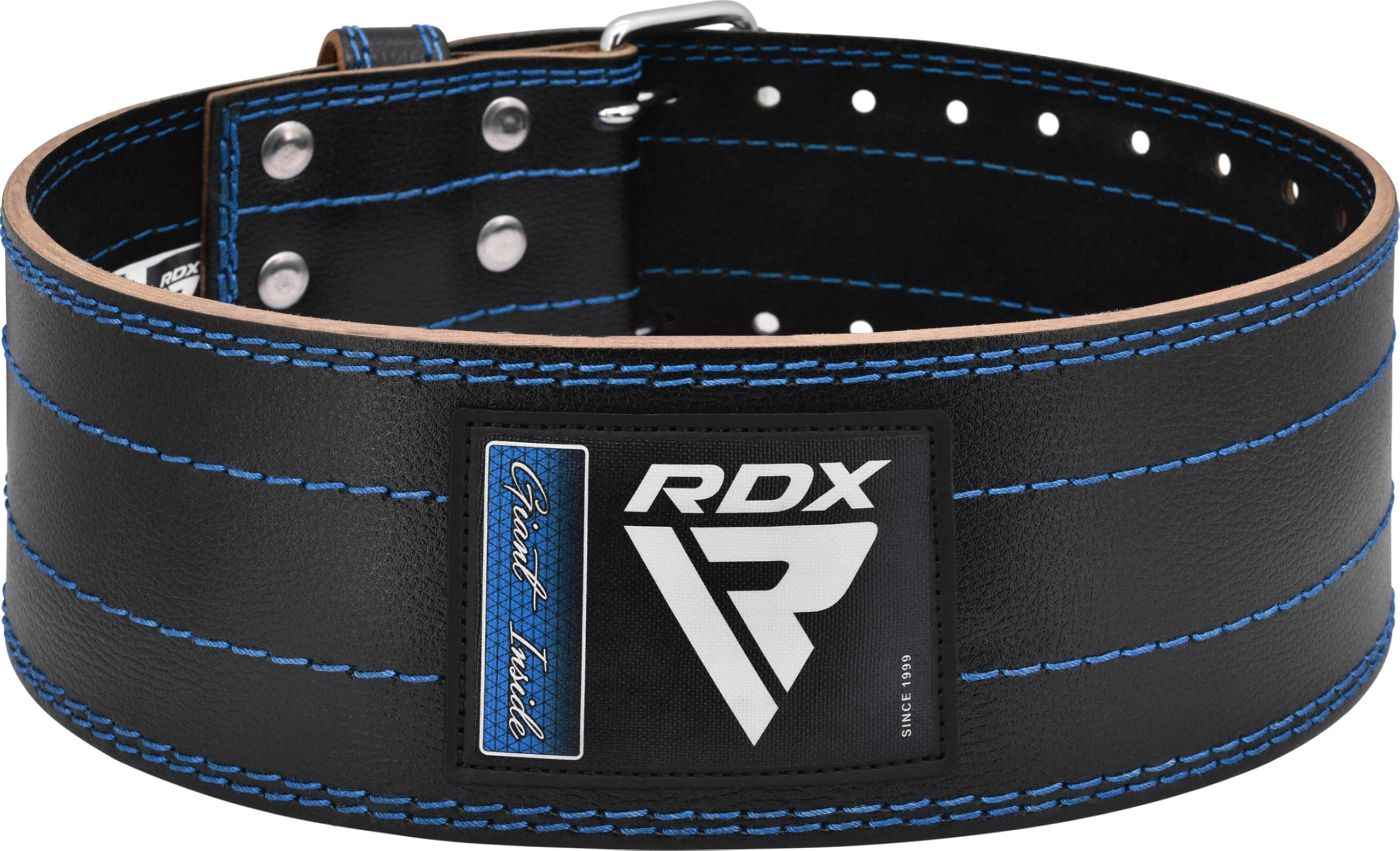 RDX Ceinture de Musculation Powerlifting, IPL USPA Approuvé, 6MM Épais 100% Cuir, 4” Réglable Support Lombaire, D'haltérophilie Bodybuilding Entraînement en Force Exercise Fitness Belt, Homme Femme