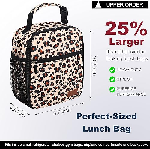 Miniatura 15 de Lonchera para hombres, mujeres y adultos, pequeña bolsa de almuerzo para oficina, trabajo, picnic, lonchera portátil reutilizable, color negro Negro