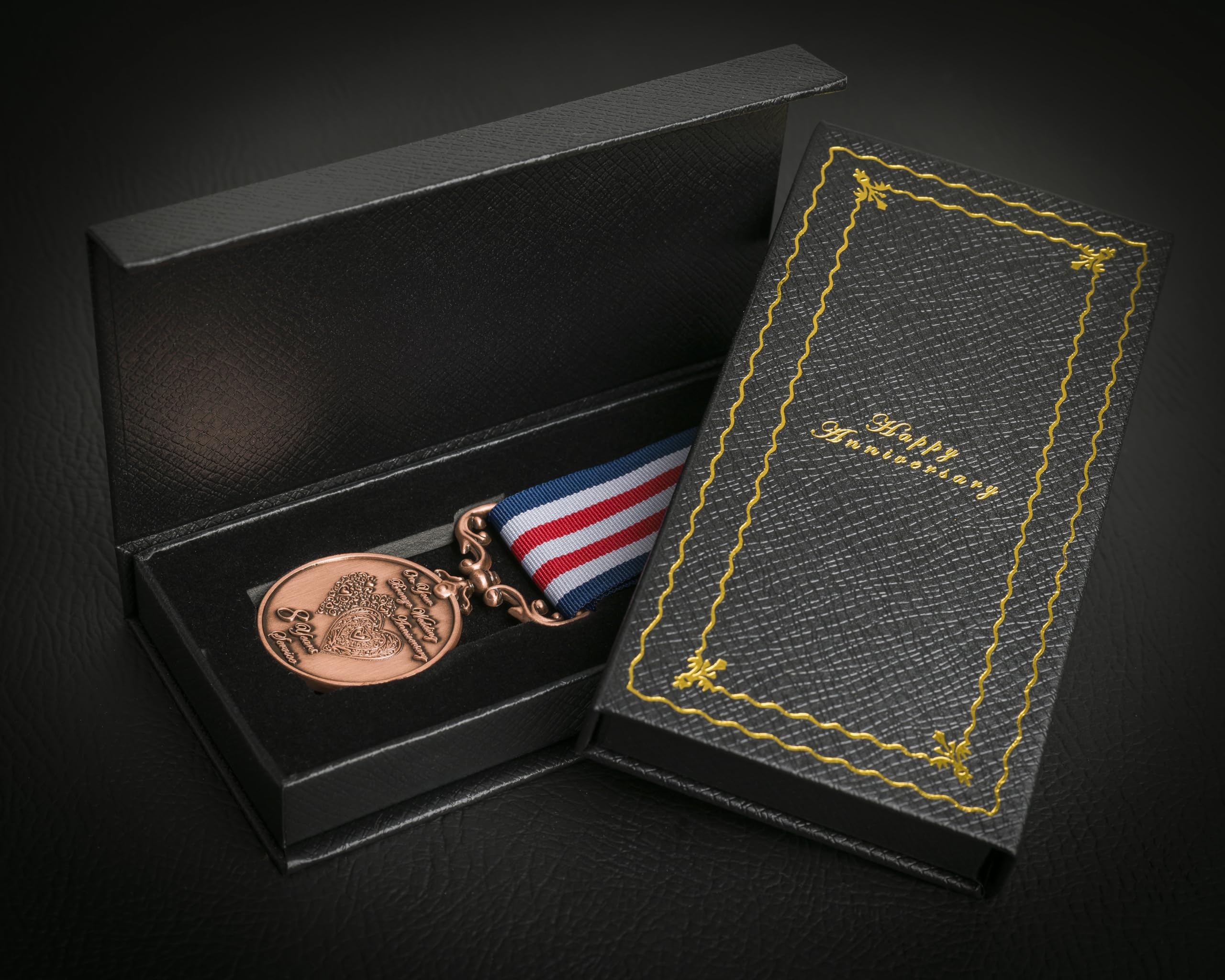 The Commemorative Coin Company Bronze Your 8Th Wedding Anniversary Long Service/Bravery Medal. Gift Box. For Couple Husband/Wife 8 Years Of Marriage