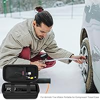 Vista 12 de Elonbo Estuche de transporte para inflador de neumáticos Litmustes, compresor de aire portátil, inflador de neumáticos inalámbrico, soporte
