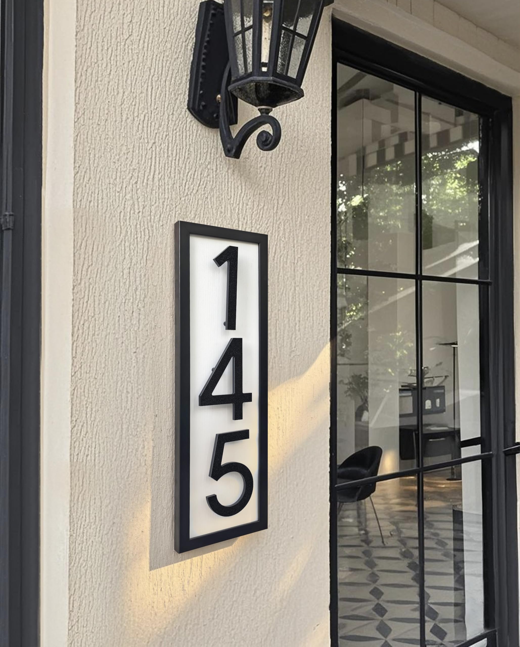Deurnummers, 5 inch 3D zelfklevende huisnummers, adresnummers stickers