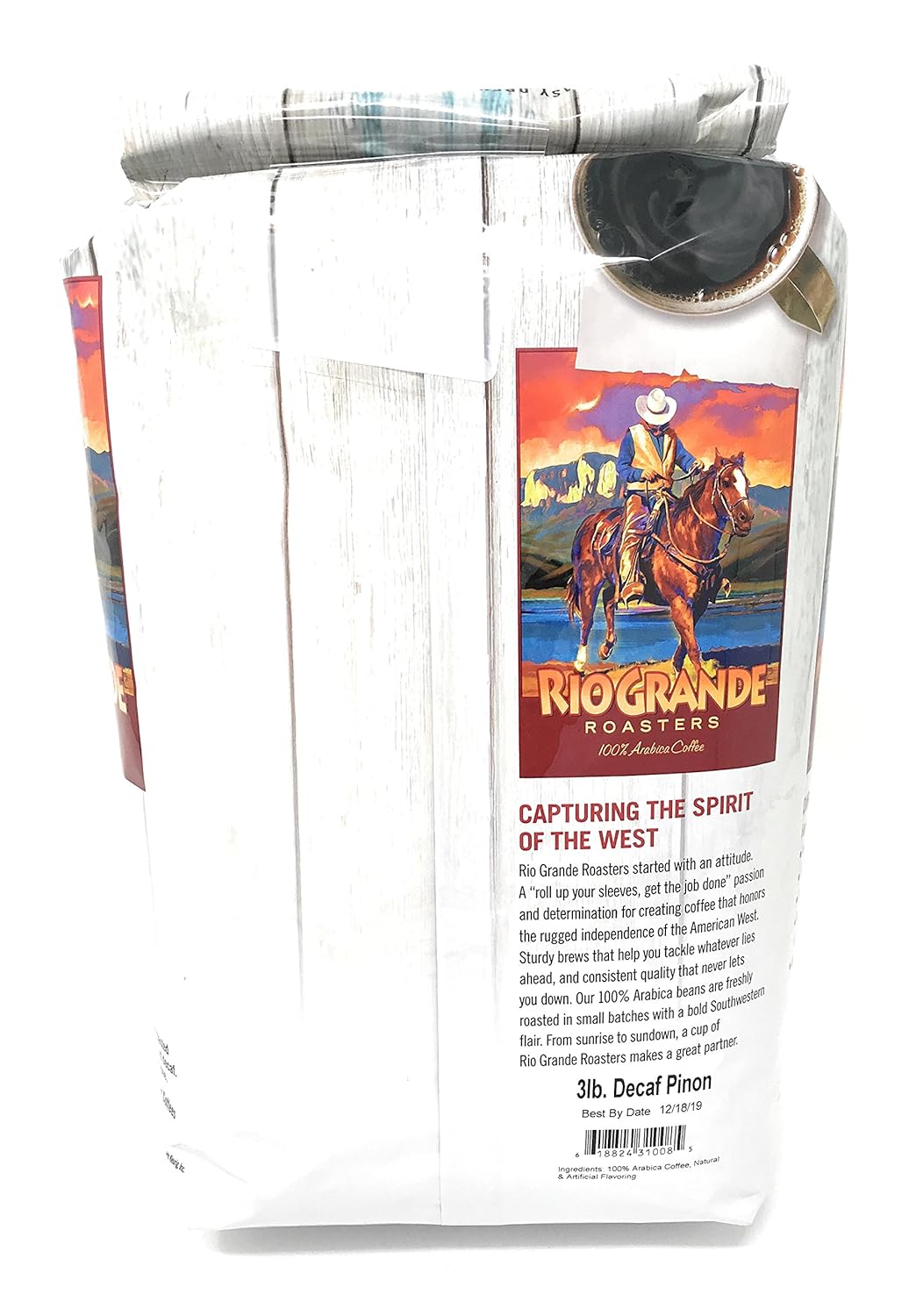 Rio Grande Roasters Decaf Pinon Whole Bean Coffee 3 Pound Bag