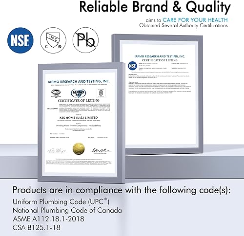 Miniatura 8 de KES L4117LF-P - Grifo para lavabo de baño (2 asas, 2 ó 3 agujeros, 4 pulgadas, sin plomo, latón), L4117LF-P