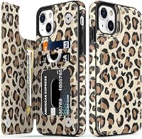Vista 160 de LETO para iPhone 15 Pro Funda tipo cartera - Tapa tipo folio con patada - Diseños de moda - Tarjetero - Funda protectora para mujeres y niñas - 6.1