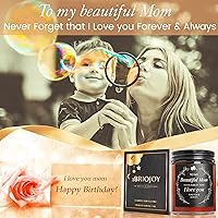 Vista 7 de Regalos de velas para mamá de hijo e hija, el mejor día de la madre, te amo, regalo de cumpleaños para ella, vela relajante de aromaterapia
