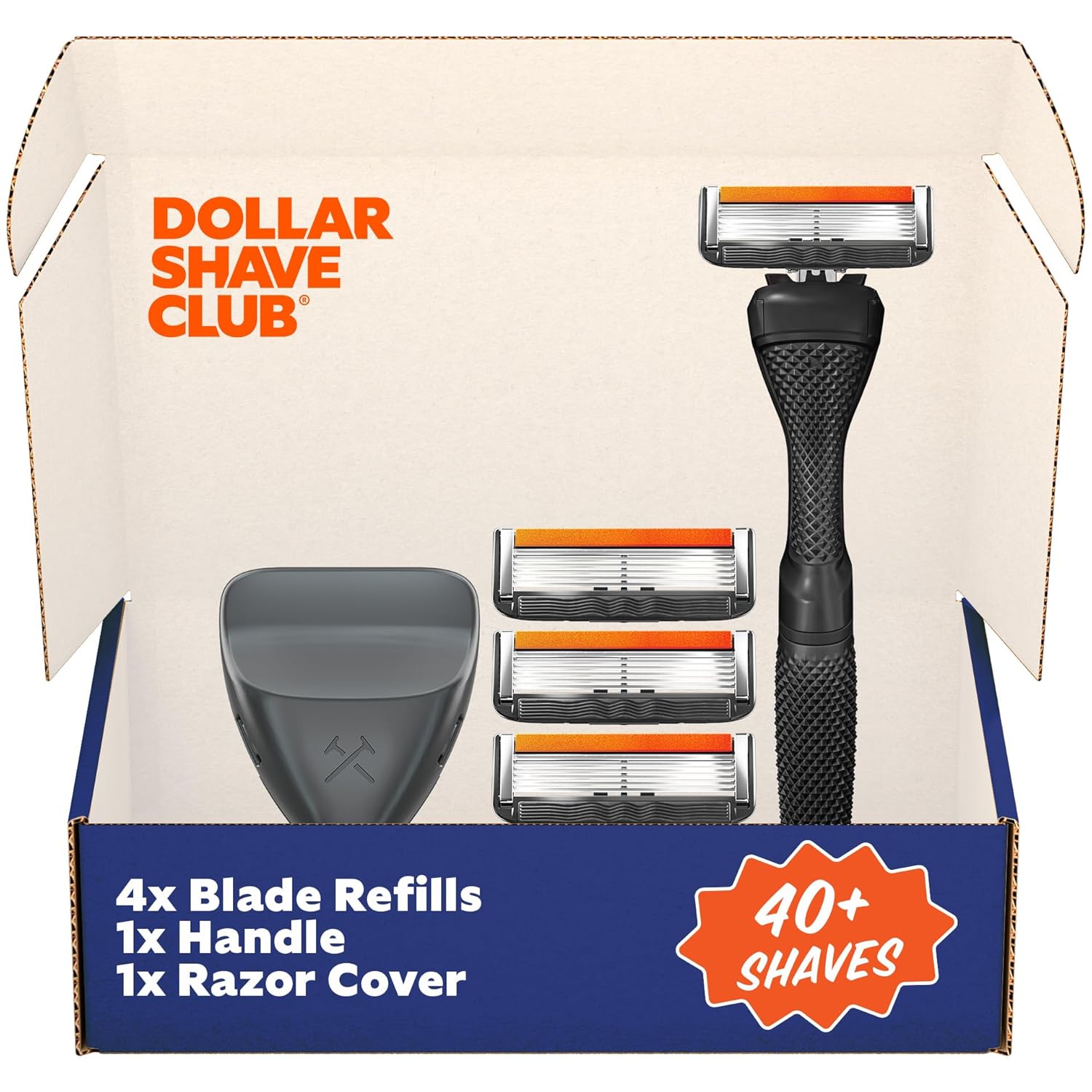 Dollar Shave Club | Travel Shave Set | 4 Extra Close Refill Cartridges, 1 Handle, 1 Razor Cover Dollar Shave Club | Travel Shave Set | 4 Extra Close Refill Cartridges, 1 Handle, 1 Razor Cover
