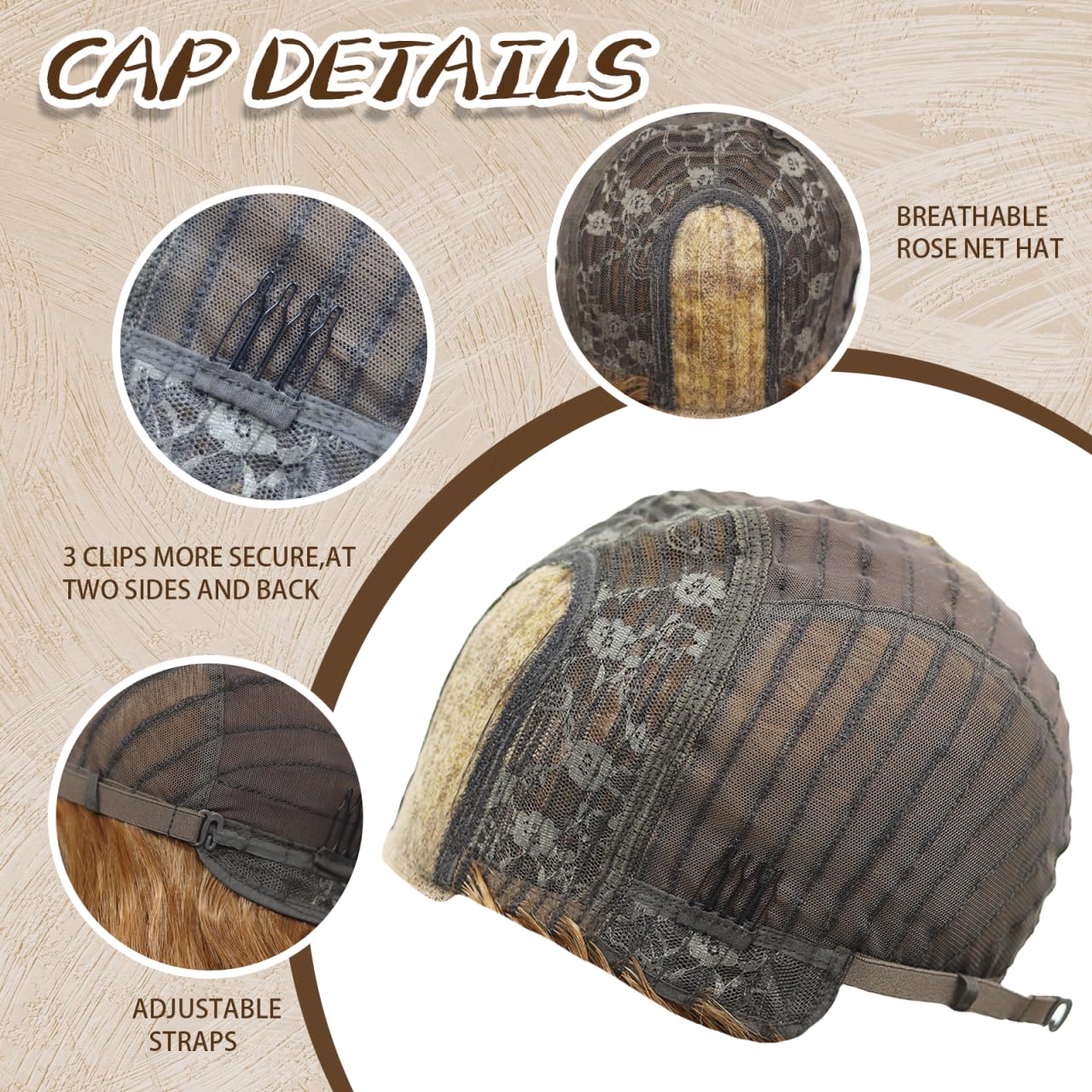 GIANNAY Long Brown Wavy Wig for Women 26 Inch Middle Part Curly Wavy Wig Natural Looking Synthetic Heat Resistant Fiber for Daily Use