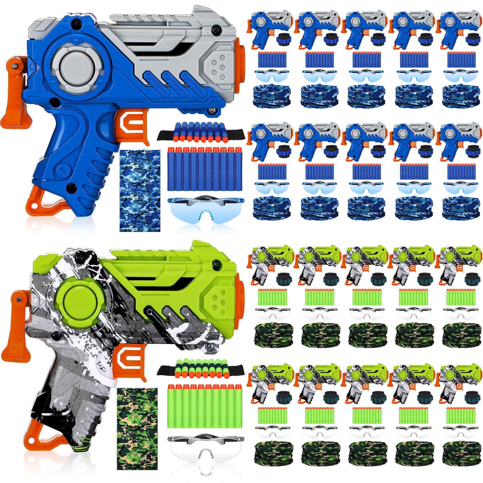 20 Set Tactical Party Supplies Gun Party Favors Kit, Blue,Green
