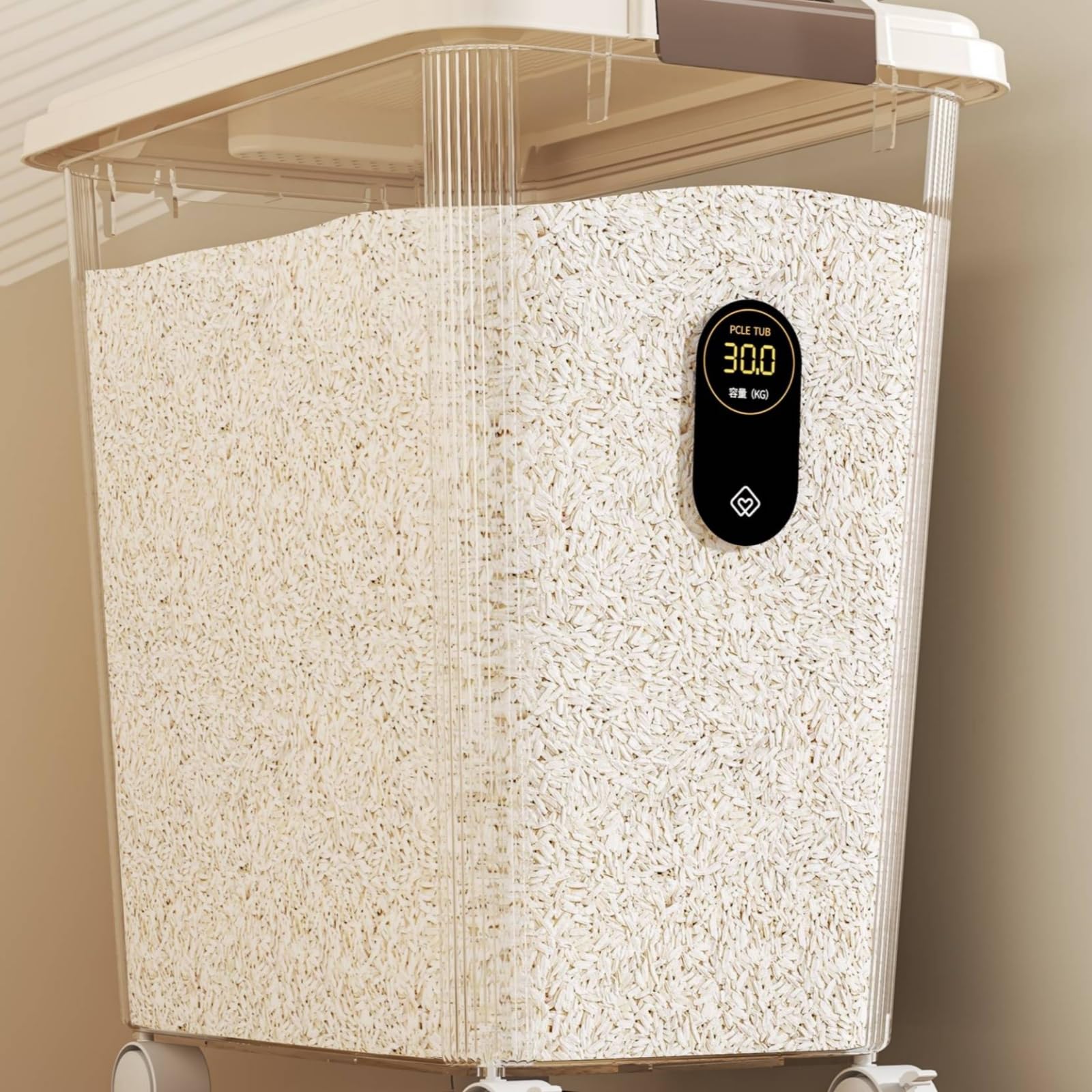 Durchsichtig box mit Rollen, style to 4, Transparentes Gelb