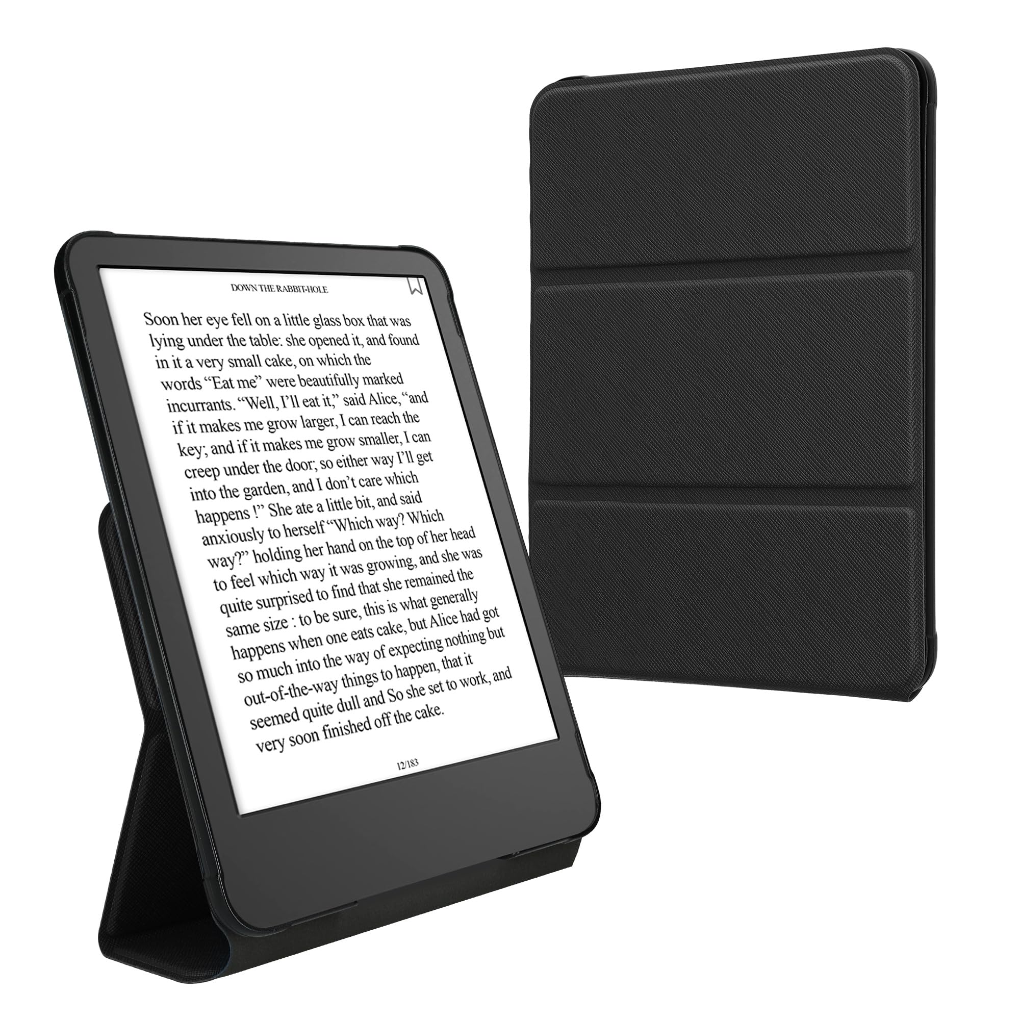 kwmobile Etui do Amazon Kindle Paperwhite (12. generacji 2024)/Kindle Colorsoft Case - etui ochronne ze sztucznej skóry - zapięcie magnetyczne Cover z funkcją stojaka w kolorze czarnym