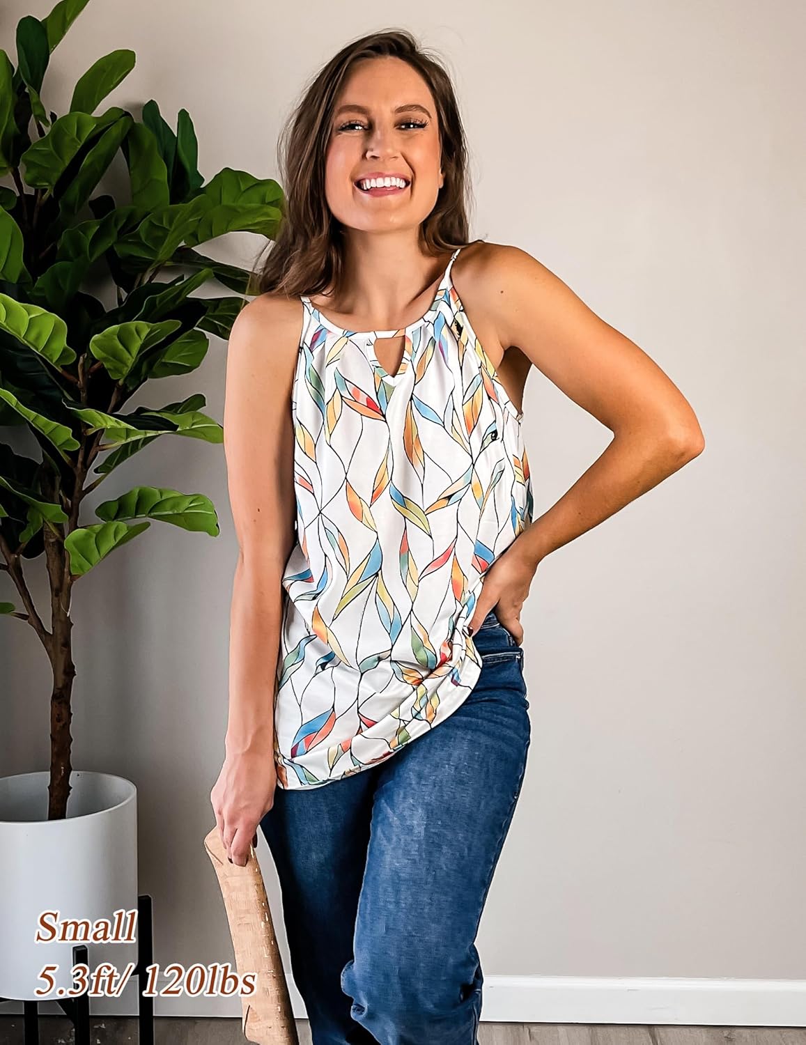 Zeagoo Womens Tank Tops Sleeveless Spaghetti Strap Halter Top Flowy Summer Beach Outfits 2026 - Image 3