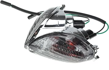 TOPZONE Compatible for Suzuki HAYABUSA - GSX1300R 2008-2019; Smoke Rear Idicator Lamp Turn Signal Blinker Flasher light +Halogen bulb