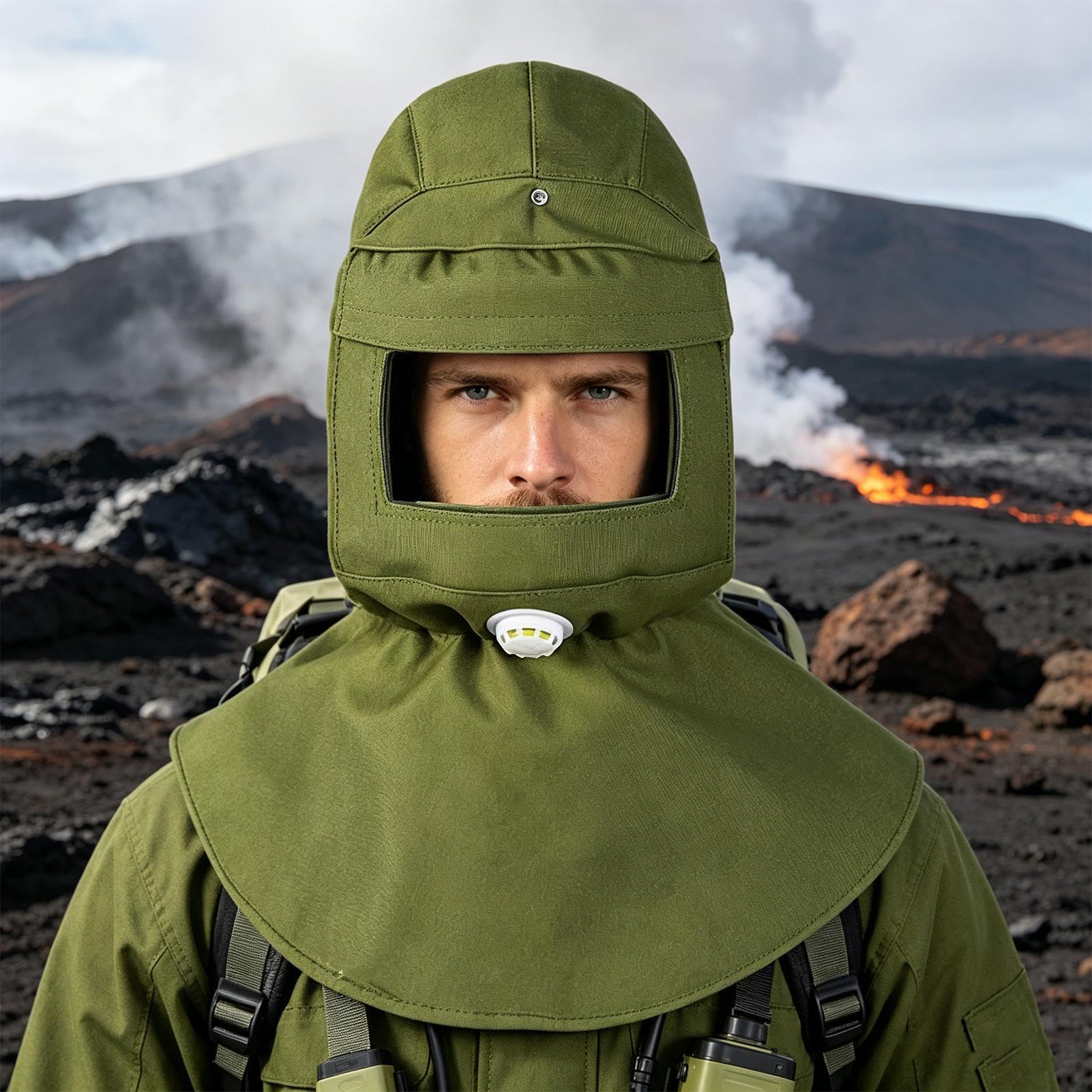 Maschera Visiera Antipolvere Copertura Antiappannamento Anti Cenere | Maschera Integrale Sicura Anti Cenere Vulcanica Per Avventura Spot Fuoco Outdoor Sopravvivenza Barriera Per Pelle E