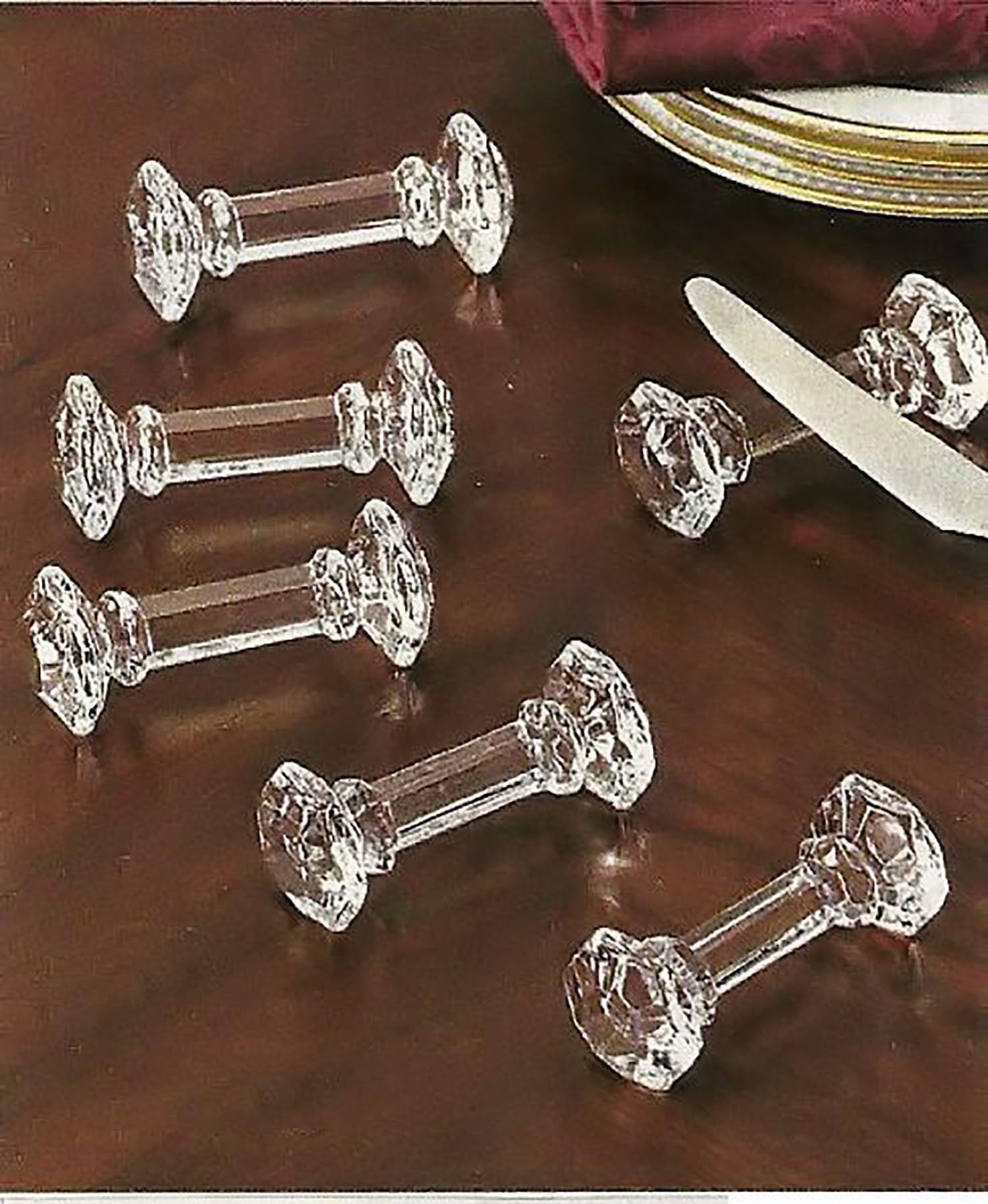 SKEMIX Crystal Knife Rests Table Setting Set of 6